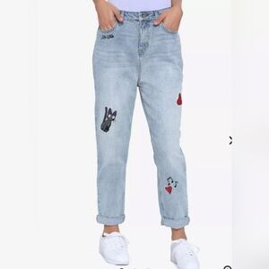 Her Universe Studio Ghibli Kiki's Delivery Service Embroidered Mom Jeans Size 9